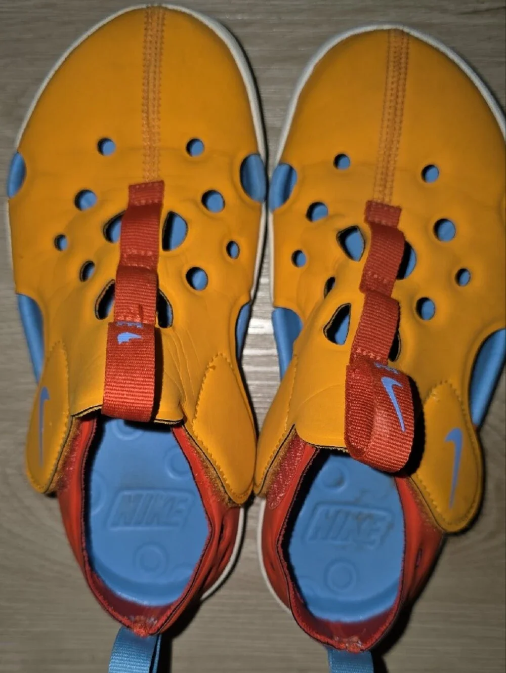 Nike Kids Sunray Protect 4 Water Sandals Orange Peel/Picante Red/University Blue
